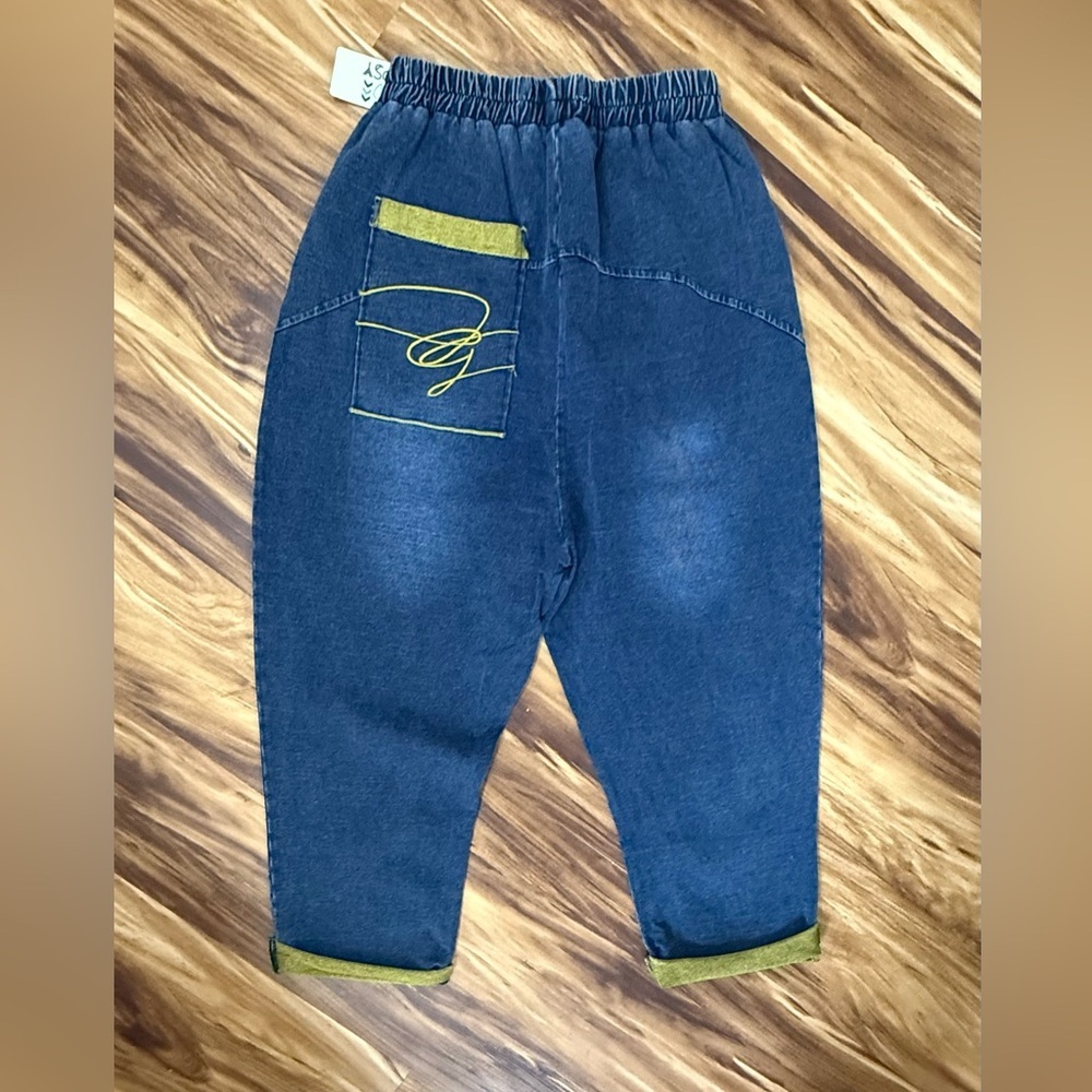 Jaded Gypsy Harem Style Denim Blue Joggers - Picture 3 of 6